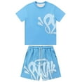 thumbnail image 1 of Toddler Boys 2 Piece Outfits Short T Shorts Comfortable Loose Casual Set Clothes Set,Size 7-8 Years, 1 of 2