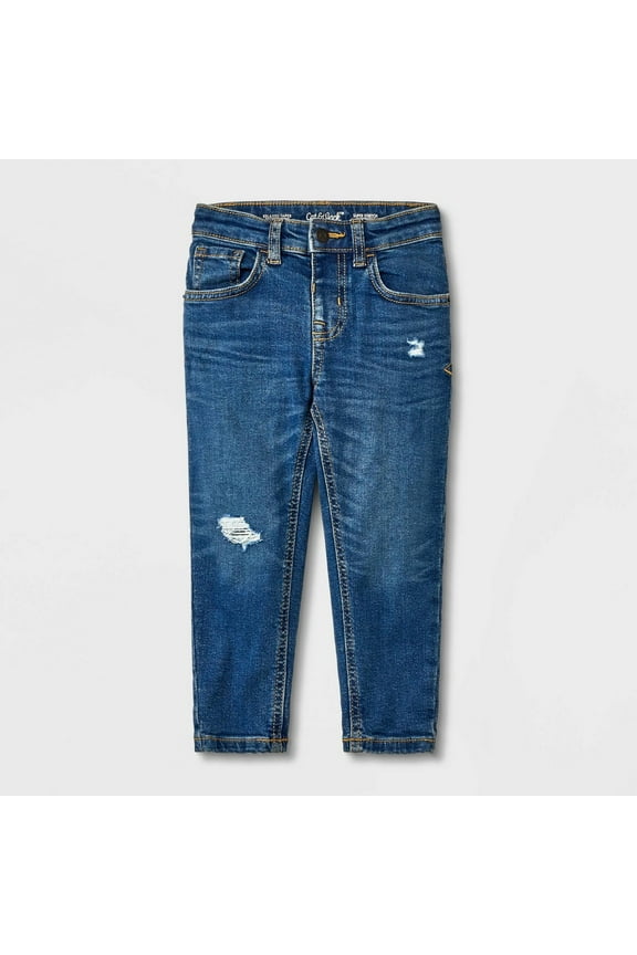 Toddler Boys' 2pk Stretch Jeans - Cat & Jack Dark Blue 18M
