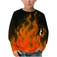 thumbnail image 1 of Toddler Boys 3D Digital Print Long Sleeve Loose Long Sleeve Top Red,2-3T, 1 of 4