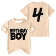 thumbnail image 1 of Toddler Boys 4th Birthday T-Shirt letter Printed Short Sleeve Tshirt Summer loose cozy tee, 1 of 2