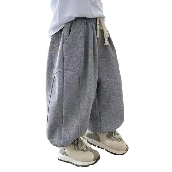 Toddler Boys Baggy Sweatpants Casual Jogger Pants Elastic Waist Drawstring Sweatpants For Kids Comfortable Athletic Tapered Trousers Spring Summer Daily Wear Pants Size 3-4T