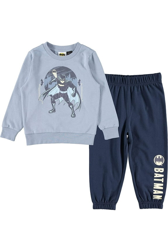 Toddler Boys Batman Sweatshirt and Jogger Clothing Set- Toddler Boys Sizes 2T-5T