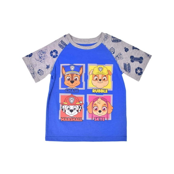 Toddler Boys Blue Paw Patrol Dog T-Shirt Chase Marshall Rubble Tee Shirt 2T