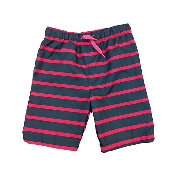 Toddler & Boys Blue & Pink Striped Board Shorts Swim Trunks 2T