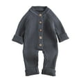 thumbnail image 1 of Toddler Boys Bodysuits Fall Winter Knit Romper Clothing Grey Size 18-24 Months, 1 of 9