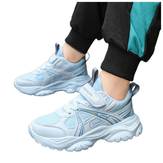 Toddler Boys Breathable Running Shoes Kids Platform Non Slip Lightweight Slip On Sneakers with Arch Support