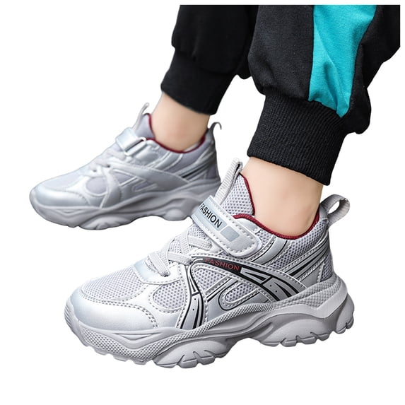 Toddler Boys Breathable Running Shoes Kids Platform Non Slip Lightweight Slip On Sneakers with Arch Support