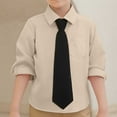 thumbnail image 1 of Toddler Girls Button Down Shirts Beige Shirt Toddler Boy Boys Formal Outfit Boys Uniform Shirt 2-3 Years, 1 of 5