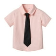 thumbnail image 1 of Toddler Boys Button Down Shirts Girls Pink Shirt Dress Shirt Boys Formal Shirt Uniform Shirts 3-4 Years, 1 of 8