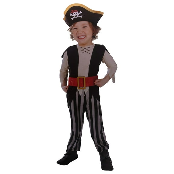 Toddler Boys Captain Kidd Pirate Outfit Halloween Costume 12-24 Months