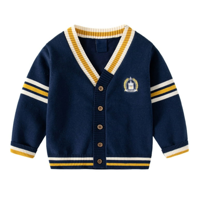 Toddler Boys Cardigan Sweater V Neck Long Sleeve Button Closure Soild Knit Sweaters Casual Spring Winter Outwear Walmart