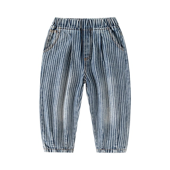 Toddler Boys Cargo Jeans Elastic Waisted Baggy Jeans Pull on Cargo Pants Distressed Denim Pants Baby Joggers Pants