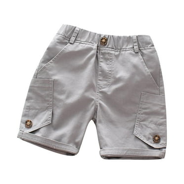 Toddler Boys Cargo Shorts Button Shorts with Pockets Summer Casual Relaxed Fit Shorts, Sizes 1-8