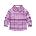 thumbnail image 1 of Toddler Boys Casual Long Sleeve Plaid Button Up Shirts Purple 110, 1 of 4