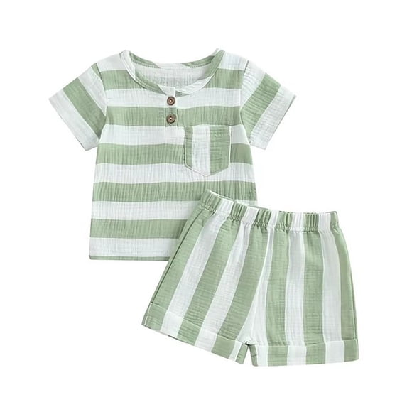 Toddler Boys Casual Outfit Sets Cartoon Set Tops+Shorts Summer 1 4Years Baby Outfits T Shirt Outfits&Set Clothing Outwear Gibobby(0-6 Months,Light Green)