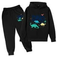 thumbnail image 1 of Toddler Boys Casual Outfit Sets Cute Dinosaur Printed Hoodie Sweatpant Set Long Sleeve Pullover Pants Set Fall Winter Leisure Trend Daily Wear,3-14Y, 1 of 2