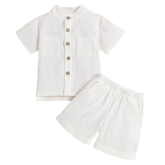 Toddler Boys Casual Outfit Sets Summer And Girls Short Sleeved T Shirt Set And Girls Short Sleeved Shorts Two Piece Set Clothing Activewear Gibobby(2-3 Years,White)