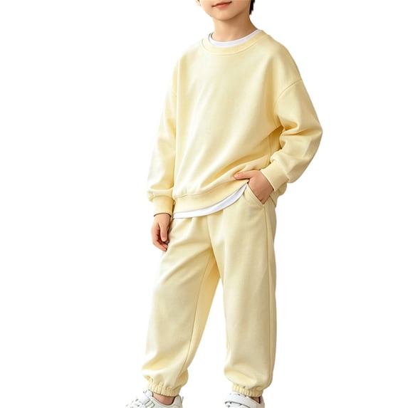 Toddler Boys Clothes 2 Piece Long Sleeve Pullover Sweatshirt and Sweatpants Fall Winter Outfits Set Kids Teen Clothing Sets