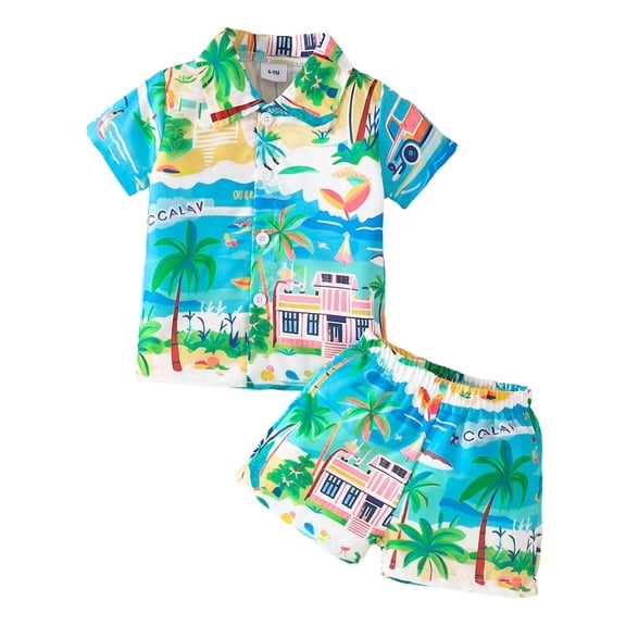 Toddler Boys Clothes Baby Boy Outfit Sets Baby Boy Summer Clothes 12 18 24 Month 3T 4T 5T Toddler Boy Outfits Dinosuar Set Gibobby(12-18 Months,Sky Blue)