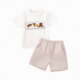 thumbnail image 1 of Toddler Boys Clothes Baby Boy Summer Animal Embroidery Sleeveless Training 3 6 12 18 24 Months 3T Shirts Shorts Set Kids Pants 2-Piece, 1 of 9