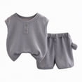 thumbnail image 1 of Toddler Boys Clothes Baby Boy Summer Children's Spring Cotton Elastic Short Sleeved Training 6M 12M 18M 24M 3T 4T Clothing Sets Tops T-Shirt+Pants Shorts 2-Piece, 1 of 9