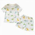 thumbnail image 1 of Toddler Boys Clothes Baby Set Kids Unisex Spring Summer Cotton Round Neck Printed Short Sleeve Casual 6M 12M 18M 24M 3T 4T Tops+Shorts Outfits Tshirt Shorts 2 Piece, 1 of 6