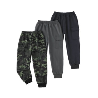 Toddler Boys Clothes Boys Pants Kids 3-Pack Joggers Toddler Cargo Casual Elastic Waist Pants for Boys 3T 4T 5T Size 6 7 Camo Gray