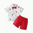 thumbnail image 1 of Toddler Boys Clothes Kids Boy Spring Summer Cotton Button Down Printed Short Sleeved Sports 0 6 12 18 24 Months 2T 3T New Born for Twins Outfits Baby Suits 2 Piece, 1 of 8