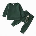 thumbnail image 1 of Toddler Boys Clothes Spring Fall Button Front Long Sleeve Elastic Waist 6 9 12 18 24 Months Everyday Outfit Set 2 Piece, 1 of 4