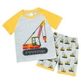 thumbnail image 1 of Toddler Boys Clothes Summer 2PCS Outfits Letter Print Short Sleeve Shirt Top Shorts Set 1t 2t 3t 4t 5t 6t Gibobby(2-3 Years,Yellow), 1 of 9