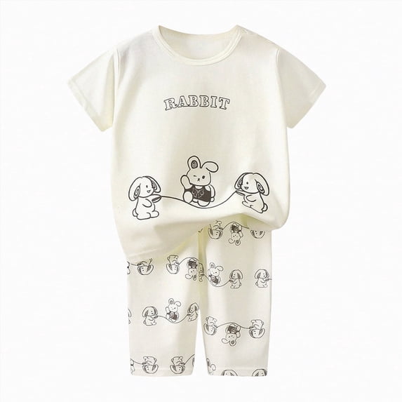 Toddler Boys Clothes Summer Outfit Sets Short Sleeve Cartoon Prints T Shirt Tops Shorts Clothes Set Playwear Sets 2 Piece Summer Shorts Set