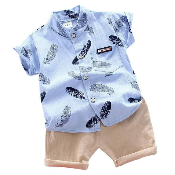 Toddler Boys Clothes Summer Outfit Sets, Toddler Kids Baby Boy Clothes Summer Outfits Cartoon carton T Shirt Tops & Shorts Set Boys Cute Summer Clothes Sets Gibobby(3-4 Years,Blue)