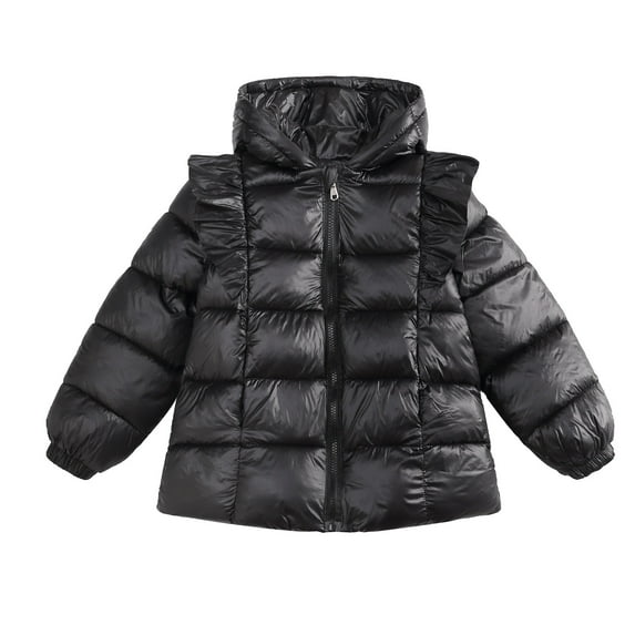 Toddler Boys Coat Winter Kids Girls Solid Padded Jacket Warm Clothes Outerwear for Boy Size 4-5T