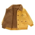 thumbnail image 1 of Toddler Boys Coats Jacket Corduroy Kid Button Down Warm Tops Outerwear for Boys Fall Winter Clothes Size 4-5T,Yellow, 1 of 8