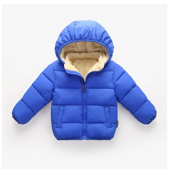 Toddler Boys Coats & Jackets Autumn Winter Solid Hooded Thick Warm Boys Outdoor Jackets & Outerwear Daily-Wear