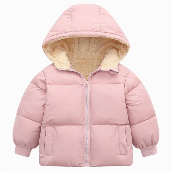 Toddler Boys Coats & Jackets Winter Solid Color Thick Hooded Long Sleeve Warm Tops Coat Sportwear,Solid Winter Coat 4-5 Years