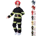 thumbnail image 1 of Toddler Boys Unisex Firefighter Boy Dress up Clothes for Play Halloween Boys 3-4 Years, 1 of 8