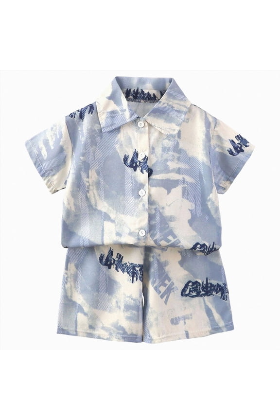 Toddler Boys Cotton Clothing Sets 6-12 Months 12-24 Months 2T 3T 4T 5T 6T 7T Children Short Sleeve Tee and Shorts 18-24 Months