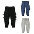 thumbnail image 1 of Toddler Boys Cotton Drawstring Elastic Sweatpants Solid Color Long Pant, 1 of 1