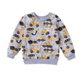 thumbnail image 1 of Toddler Boys Crewneck Sweatshirts Fall Clothes Truck Print Pollover Top 4T (241), 1 of 5