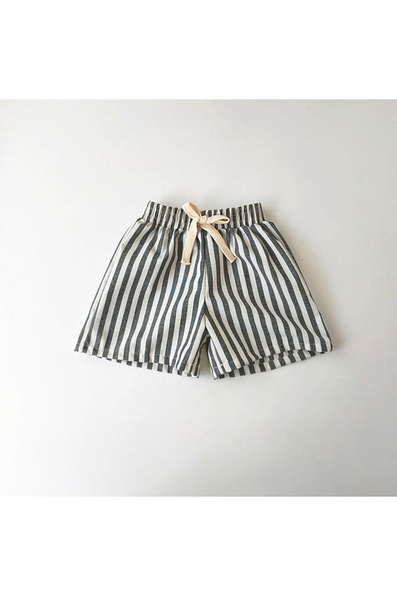 Toddler Boys Drawstring Stripe Board Shorts Trunks Bottoms