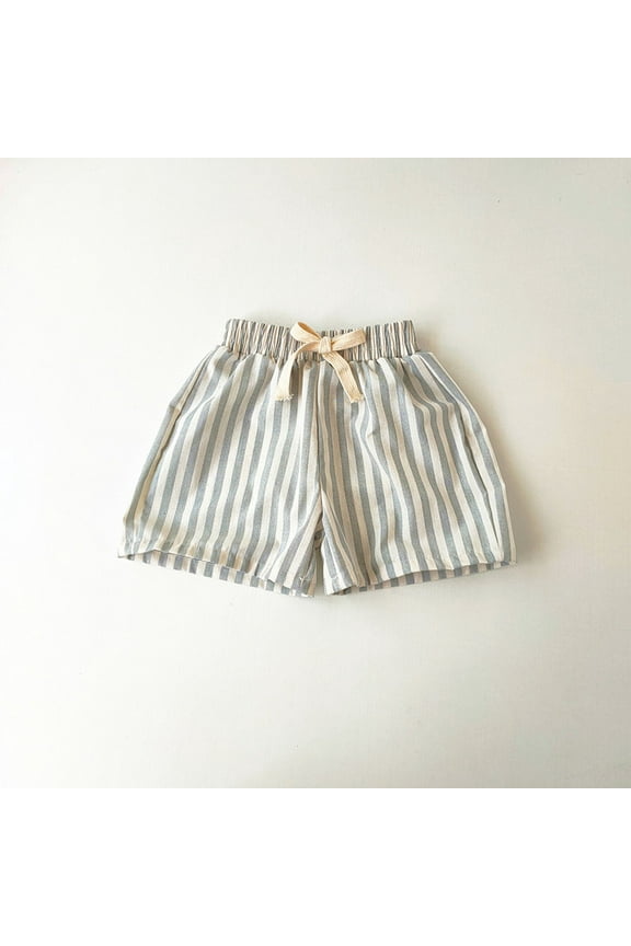 Toddler Boys Drawstring Stripe Board Shorts Trunks Bottoms