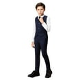thumbnail image 1 of Toddler Boys Dress Suit Formal 4PCS Wedding Ring Bearer Outfit Kids Suit Set Navy 10Years, 1 of 5