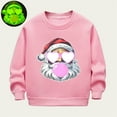 thumbnail image 1 of Toddler Boys Girl Sweatshirts Fleece Lined Crewneck Pullover Luminous Santa Claus Graphic Top Fall Winter Warm Clothes 2-12 Years, 1 of 6