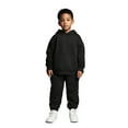thumbnail image 1 of Toddler Boys Girls Active Sweatsuit 2 Piece Long Sleeve Black Sweatshirt and Jogger Pants Fall Clothes Clothes for Boys 2-3 Years Kids Clothing, 1 of 4