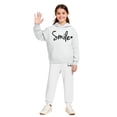 thumbnail image 1 of Toddler Boys Girls Active Sweatsuit 2 Piece Long Sleeve White Pullover Hoodie Sweatshirt and Jogger Sweatpants Winter Clothes 3-4 Years Girls Clothes, 1 of 4