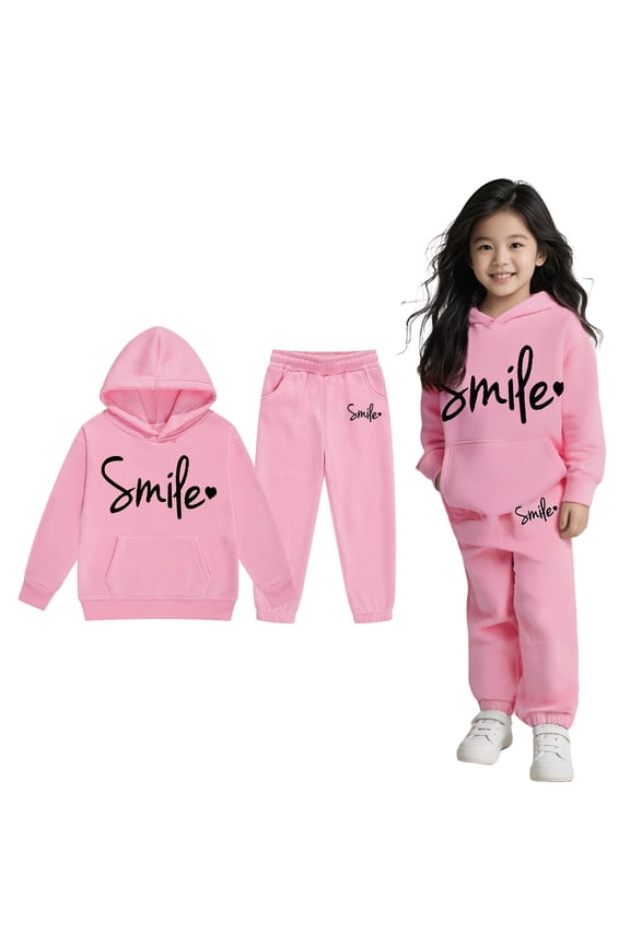 Toddler Boys Girls Active Sweatsuit 2PC Long Sleeve Pink Hooded Sweatsuits Pullover Sweatpants Set Fall Clothes Boys Outfits2-3 Years