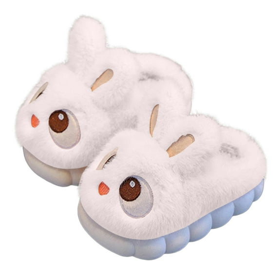 Toddler Boys Girls Animal Slippers Warm Plush Fuzzy Cute House Shoes Little Big Kids Memory Foam Indoor Outdoor Shoes
