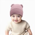 thumbnail image 1 of Toddler Boys Girls Beanie Hat Baby Fall And Winter Hats High Elastic Boys And Girls Baby Bear Knitted Hats Boys Girls Ski Cap, 1 of 8