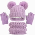 thumbnail image 1 of Toddler Boys Girls Beanie Hat Fleece Lined Knit Hat with Ear Flaps Warm Winter Hat 6-12 Months 12-24 Months 2T 3T 4T 5T 6T 7T 8T 9T Children(Purple,1-6 Years), 1 of 4